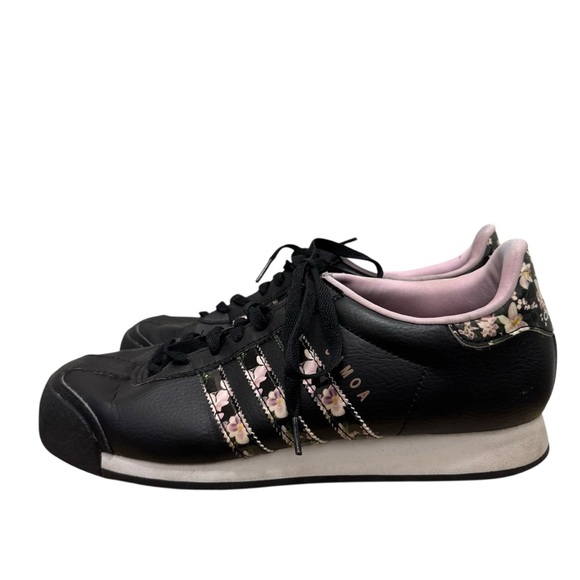 Adidas Black Samoa Flower Orchid Athletic Sneakers 10 - Picture 3 of 7